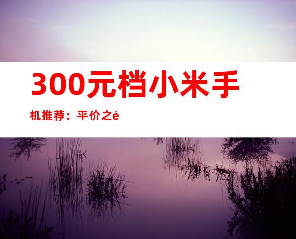 300元档小米手机推荐：平价之选，性价比出众